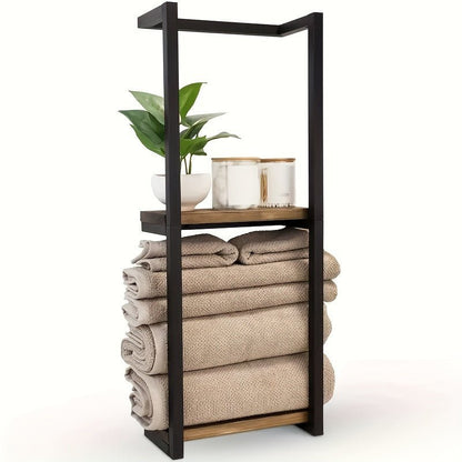 AureaSteel | Sleek Modern Wall Mounted Towel Holder for Elegant Bathrooms 6