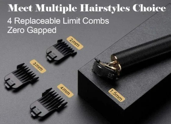 AureusEdge | Premium Cordless Stainless Steel Hair Trimmer for Men 8