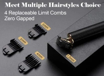 AureusEdge | Premium Cordless Stainless Steel Hair Trimmer for Men 8