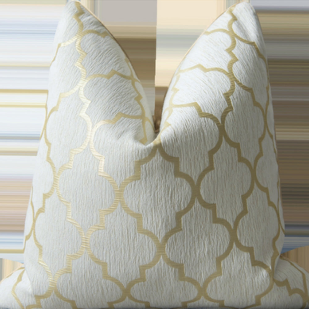 Gold Embellished Velvet Pillow Cover
