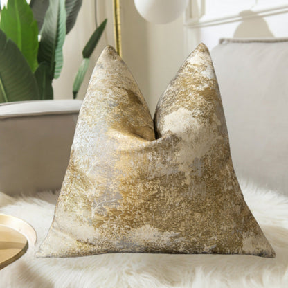 Gold Embellished Velvet Pillow Cover