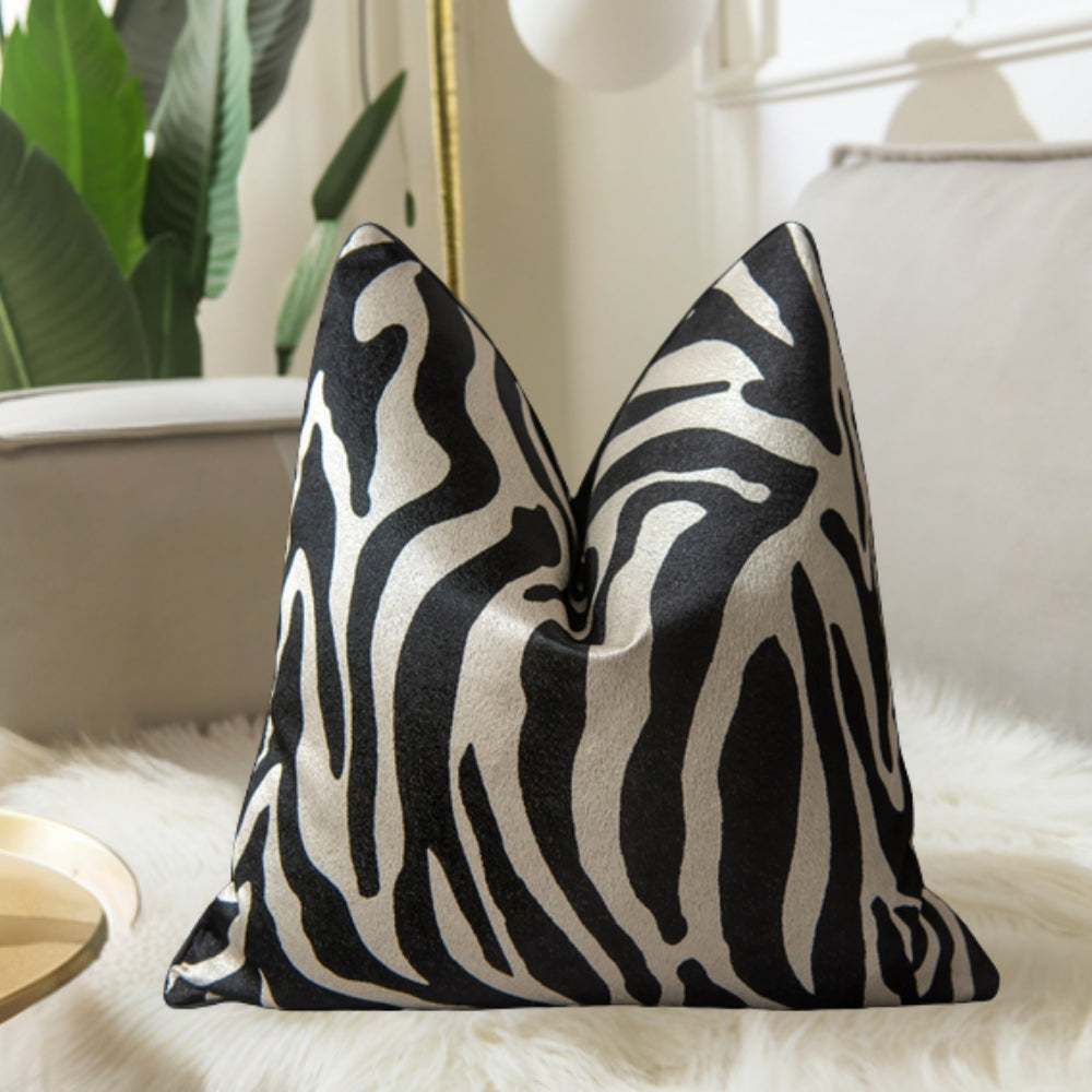 Gold Embellished Velvet Pillow Cover