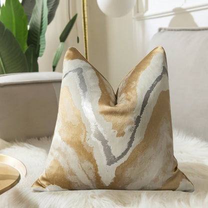 Gold Embellished Velvet Pillow Cover