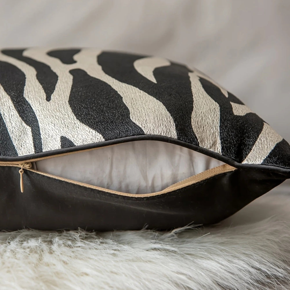 Gold Embellished Velvet Pillow Cover - Fesara