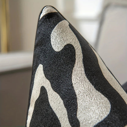 Gold Embellished Velvet Pillow Cover