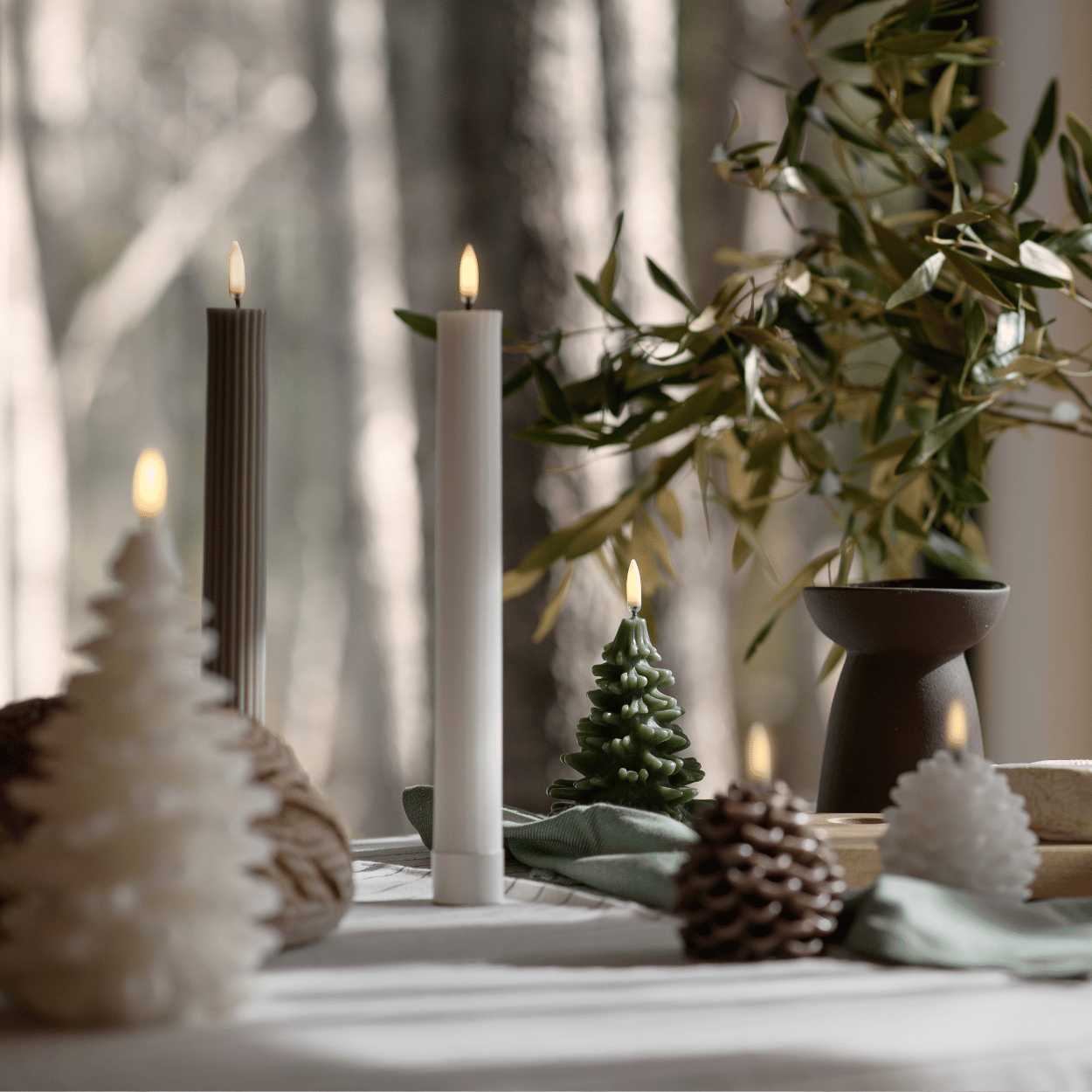 AuroraGlow – Premium Scandinavian Style LED Candle Set 1