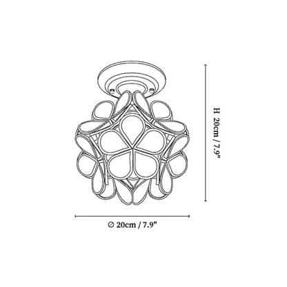 AuroraGlow | Elegant Stylish Gold Accent Ceiling Lamp 3