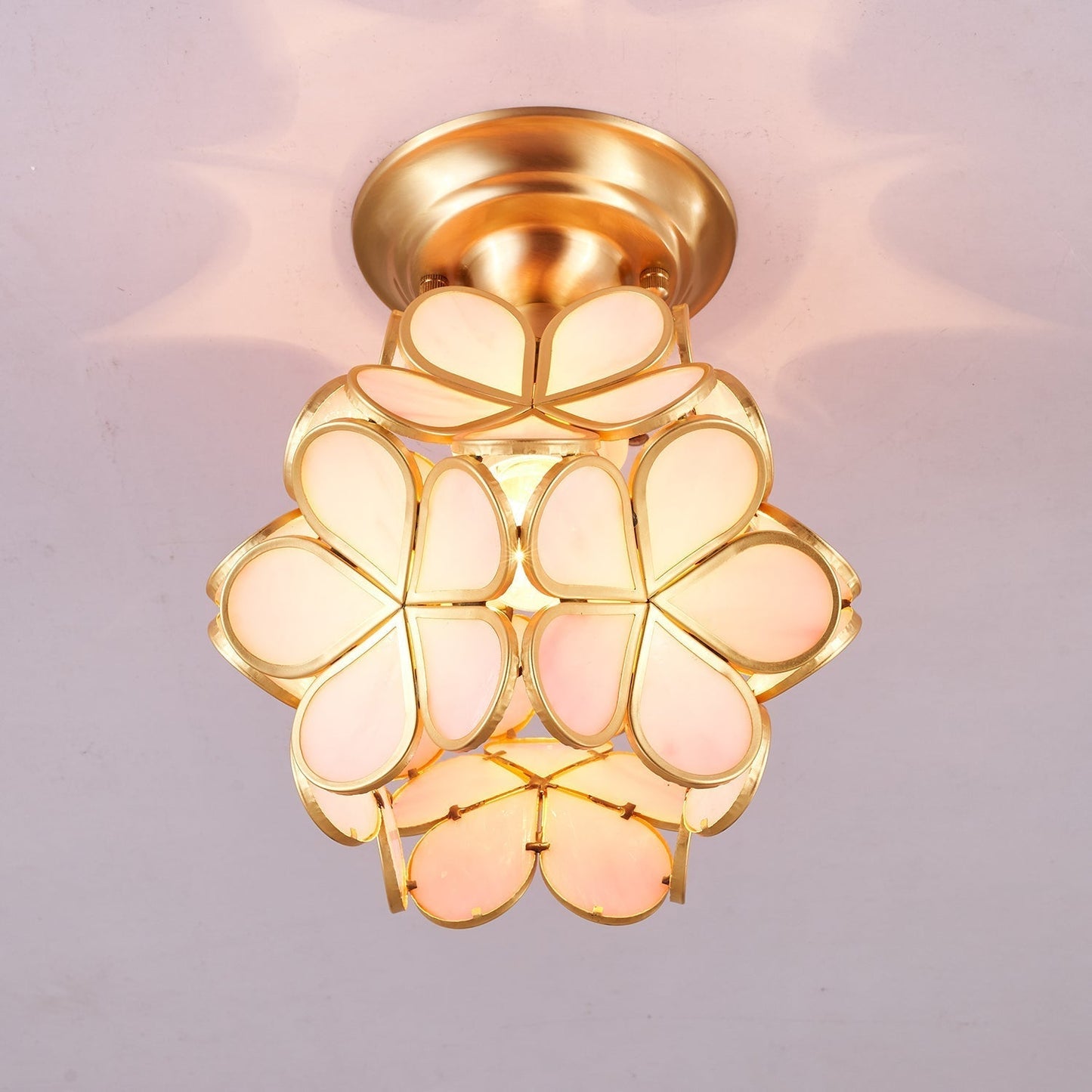 AuroraGlow | Elegant Stylish Gold Accent Ceiling Lamp 8