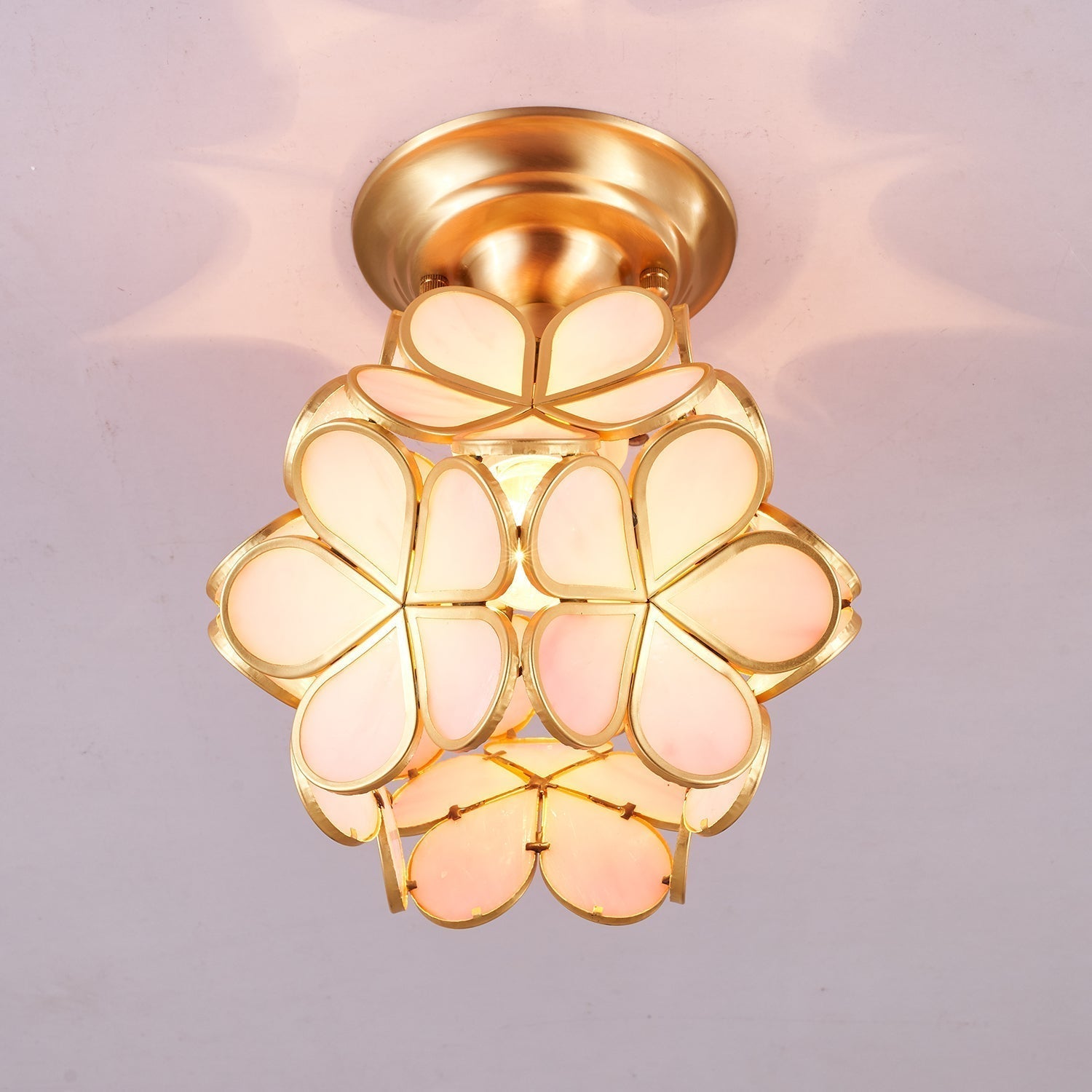 AuroraGlow | Elegant Stylish Gold Accent Ceiling Lamp 8