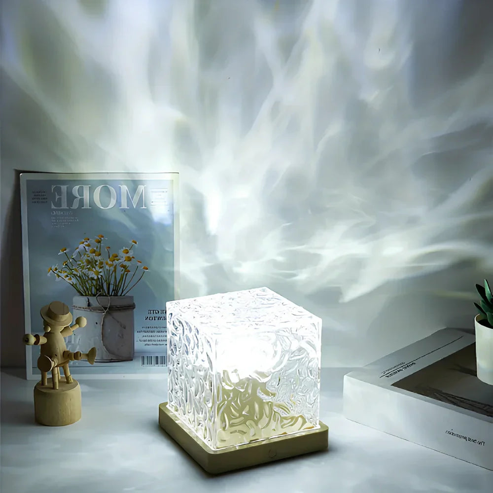 Colourful LED Cube Lamp with Prism Effect