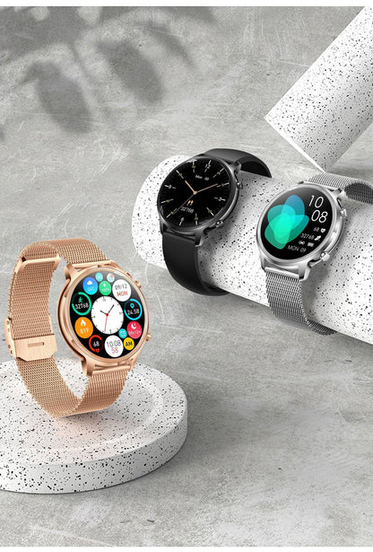 Slim Women's Smartwatch with Fitness Tracker & Alerts