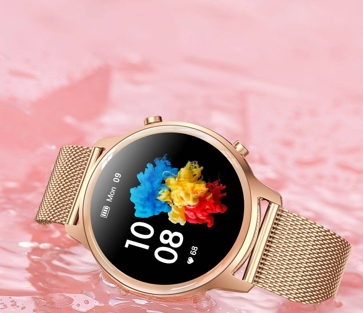 Slim Women's Smartwatch with Fitness Tracker & Alerts