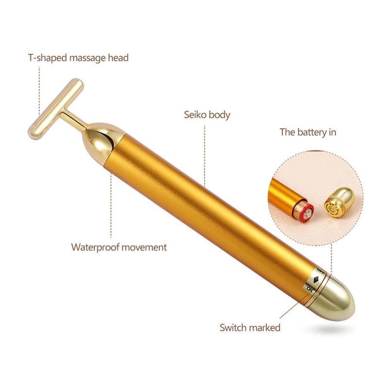 AurumGlow | Luxurious Gold Facial Roller Massage Tool for Radiant Skin 2