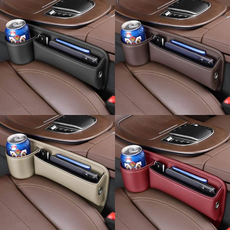 Premium Car Seat Gap Storage with Drink Holder