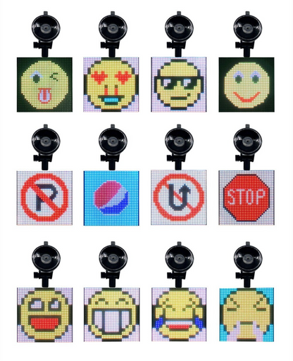 Funny Car Emojis Stickers Set