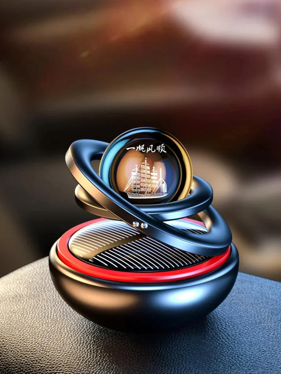 Premium Car Air Freshener with Solar Power and 360 Rotation