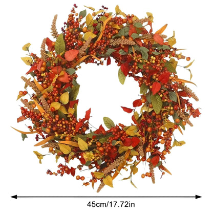 Natural Fall Rattan Door Wreath