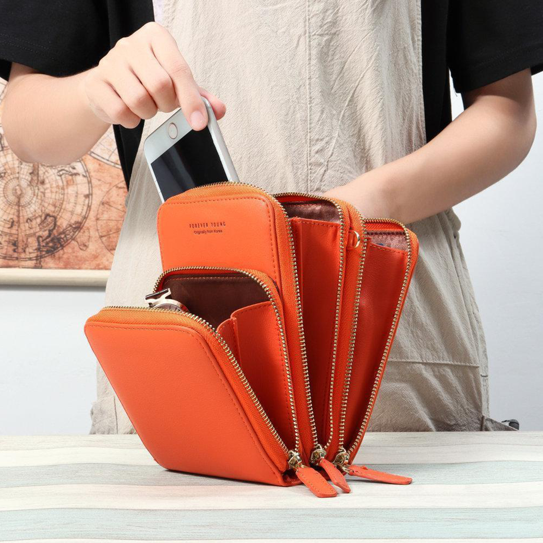 Stylish Protective Leather Phone Wallet - Fesara