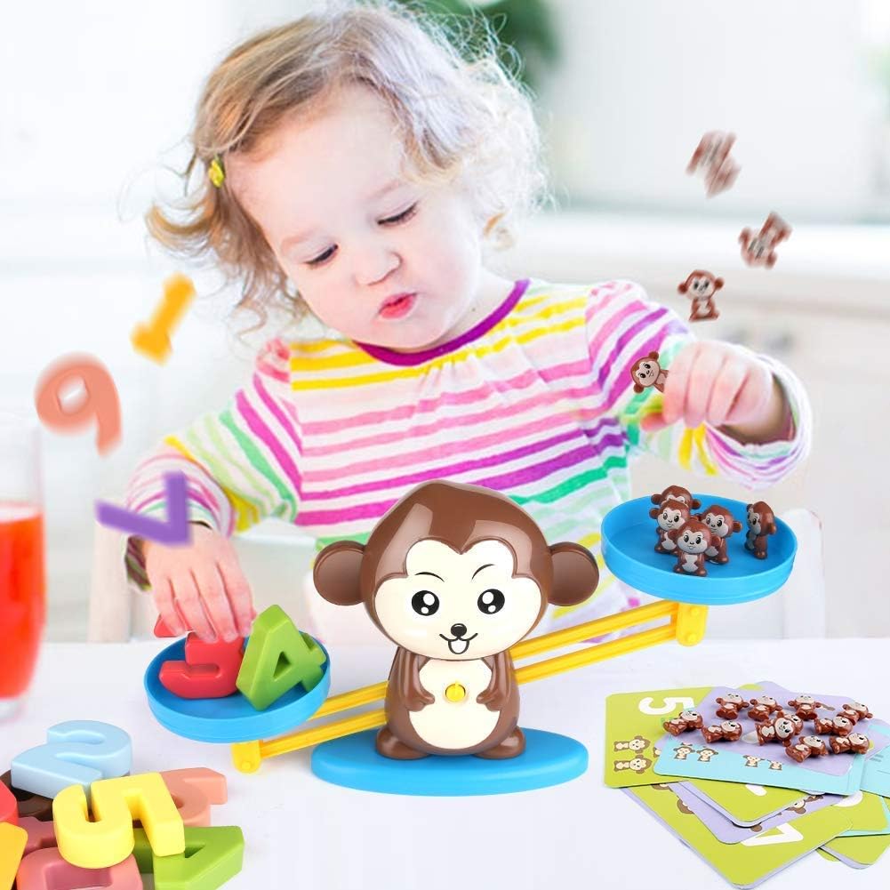 Colorful Monkey Balance Scale