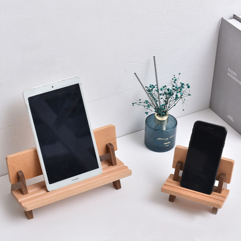 Sturdy Wooden Phone Stand with Adjustable Holder
