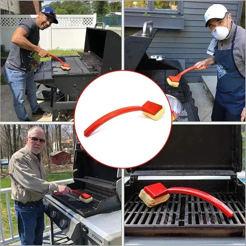 BBQPure | Long Handle Steam Grill Brush – Heavy-Duty Cleaner for Grates & Racks 2
