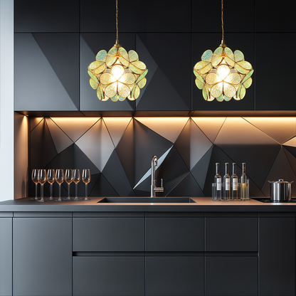 Stylish Floral Glass Hanging Light Fixture