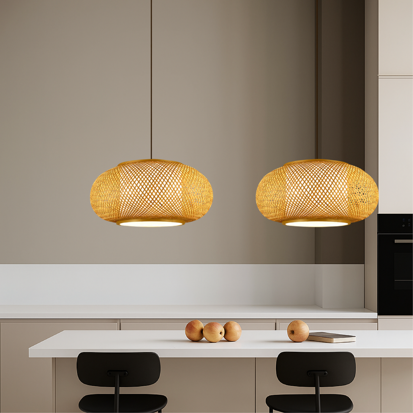 Eco Friendly Bamboo Hanging Light Fixture