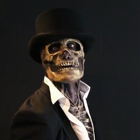 Spooky Skeleton Mask Hat for Halloween Costume - Fesara