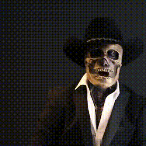 Spooky Skeleton Mask Hat for Halloween Costume