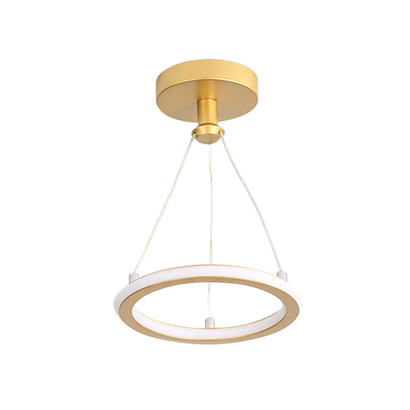 Modern Round Metal LED Ceiling Light Fixture