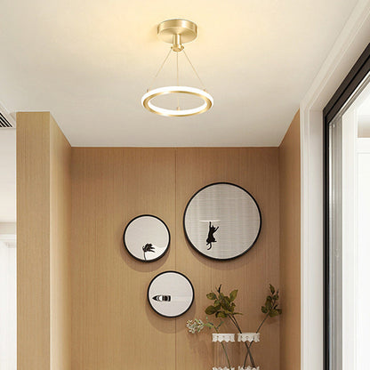 Modern Round Metal LED Ceiling Light Fixture