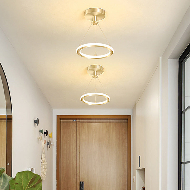 Modern Round Metal LED Ceiling Light Fixture