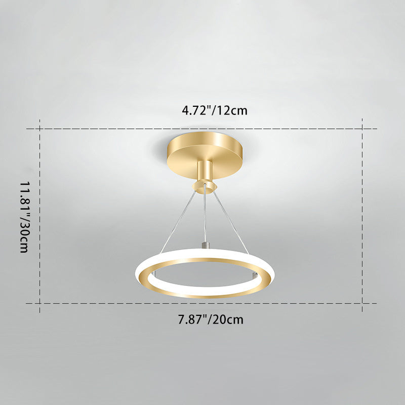 Modern Round Metal LED Ceiling Light Fixture