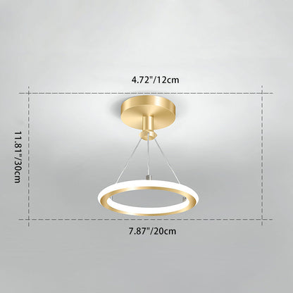 Modern Round Metal LED Ceiling Light Fixture