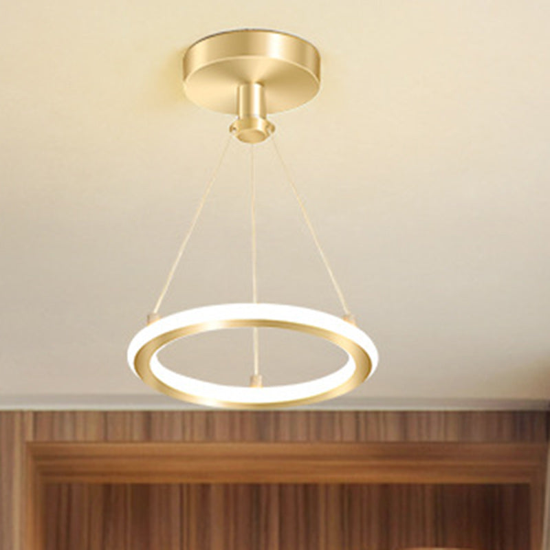 Modern Round Metal LED Ceiling Light Fixture - Fesara