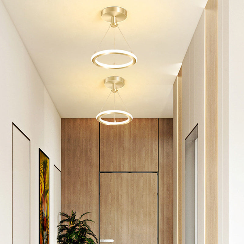 Modern Round Metal LED Ceiling Light Fixture