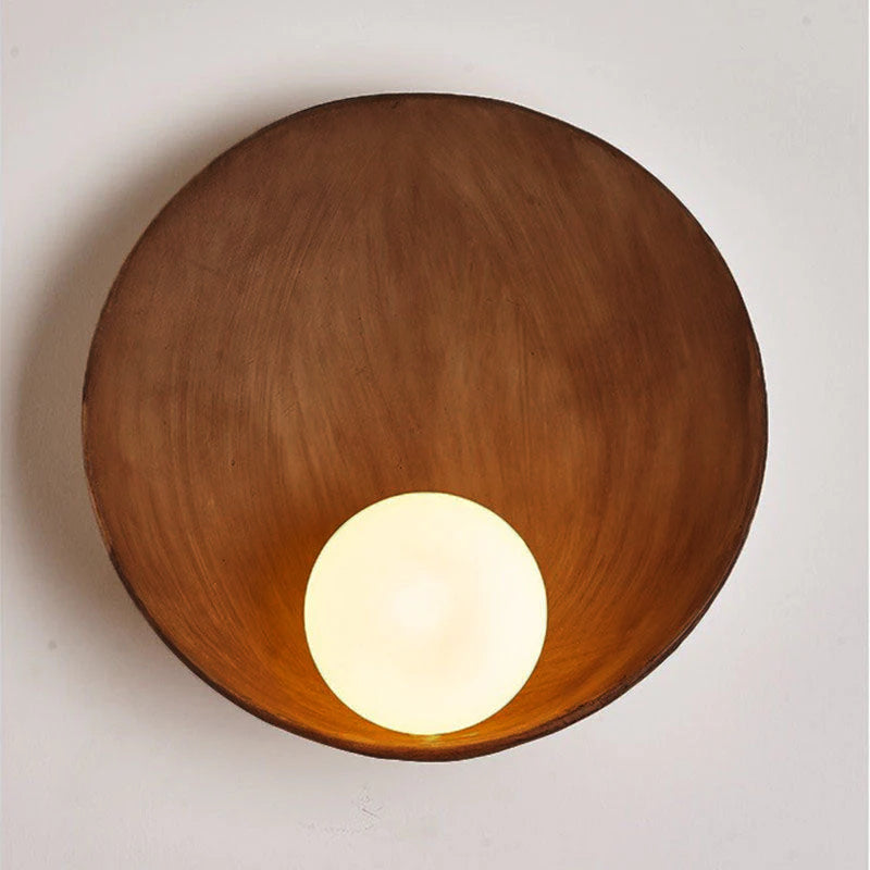 Contemporary Circular Glass Wall Light Fixture - Fesara