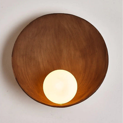 Contemporary Circular Glass Wall Light Fixture - Fesara