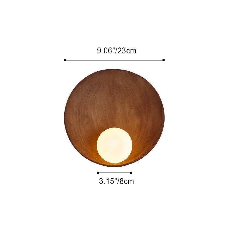 Contemporary Circular Glass Wall Light Fixture