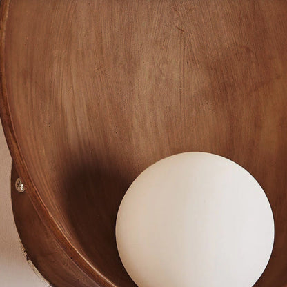 Contemporary Circular Glass Wall Light Fixture