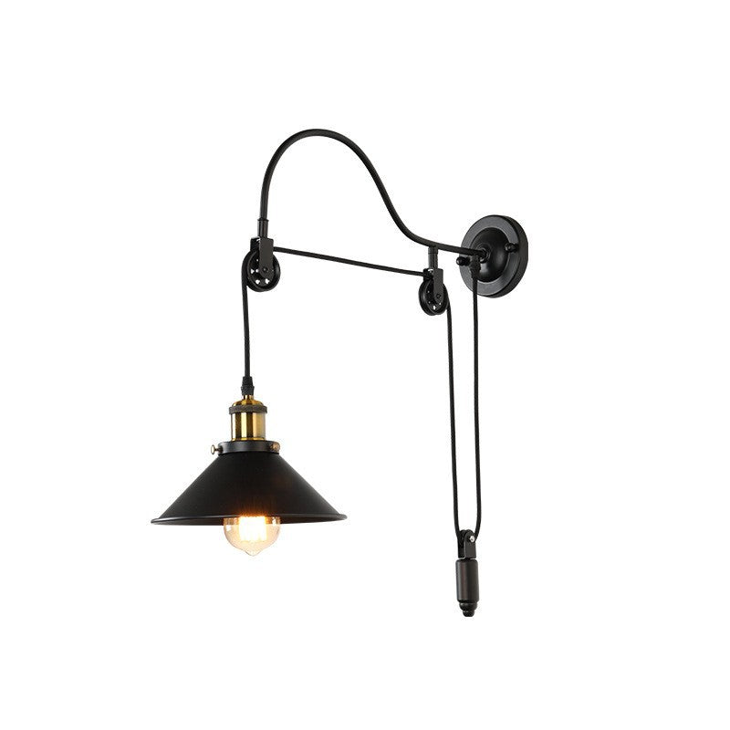 Vintage Metal Pendant Wall Light Fixture - Fesara