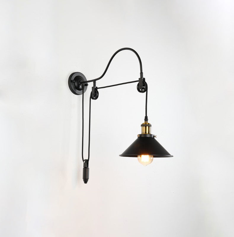 Vintage Metal Pendant Wall Light Fixture