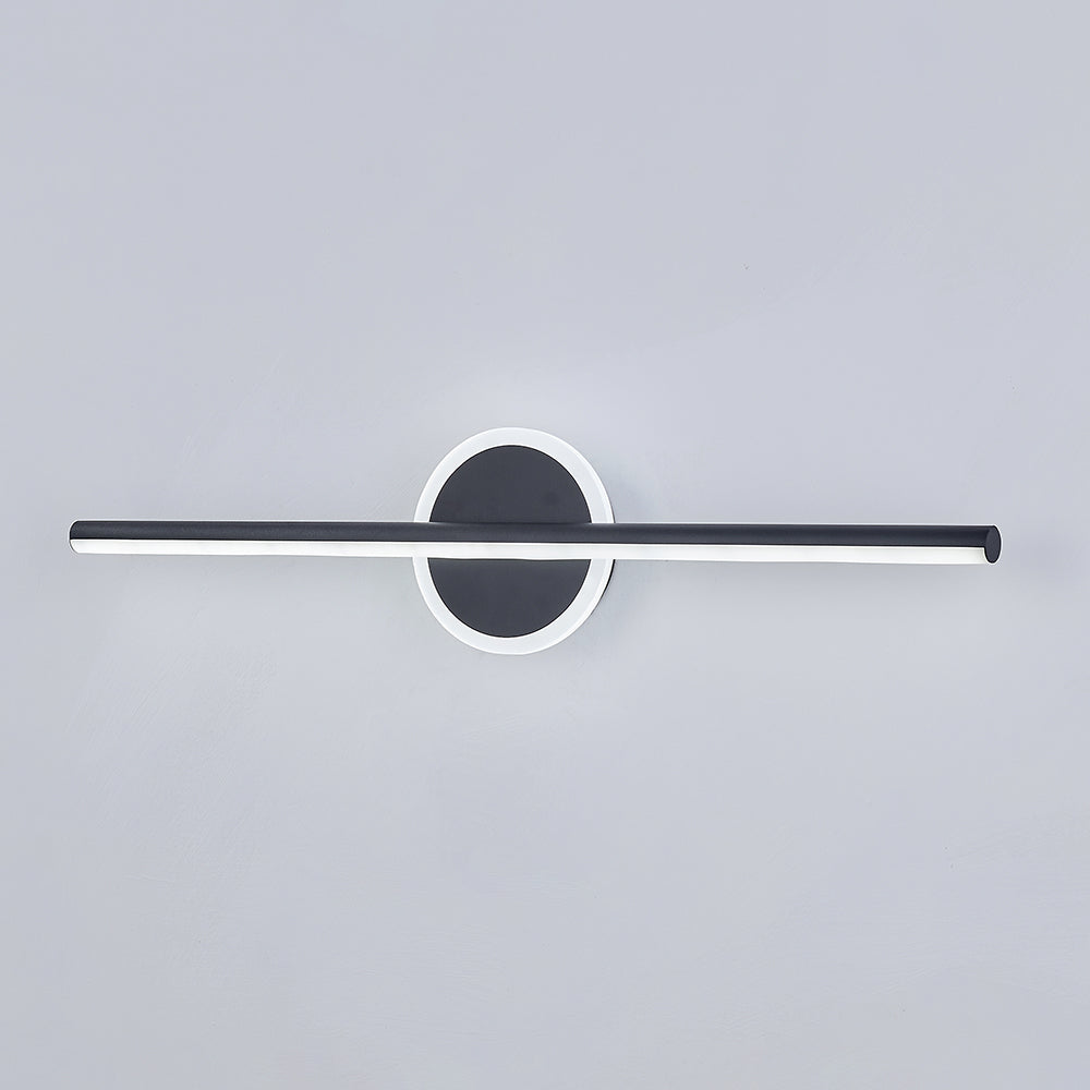 Modern Slim LED Wall Light Black Gold