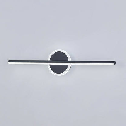 Modern Slim LED Wall Light Black Gold