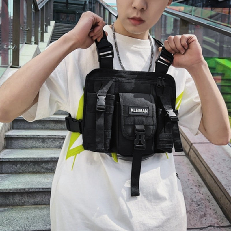 Urban Chic Multi-Pocket Tactical Vest Backpack