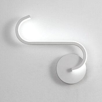 Modern LED Curved Wall Light with Aluminium Finish