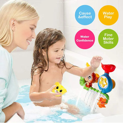 Colorful Bathtime Animal Toy Set