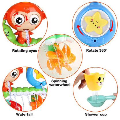 Colorful Bathtime Animal Toy Set