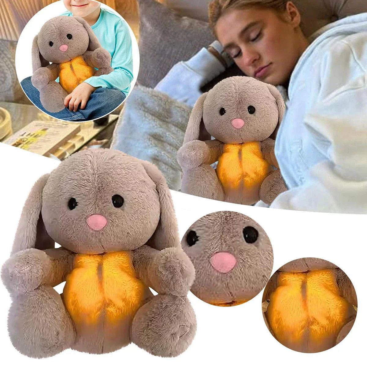Cuddly Soft Rabbit Toy for Baby Relaxation - Fesara