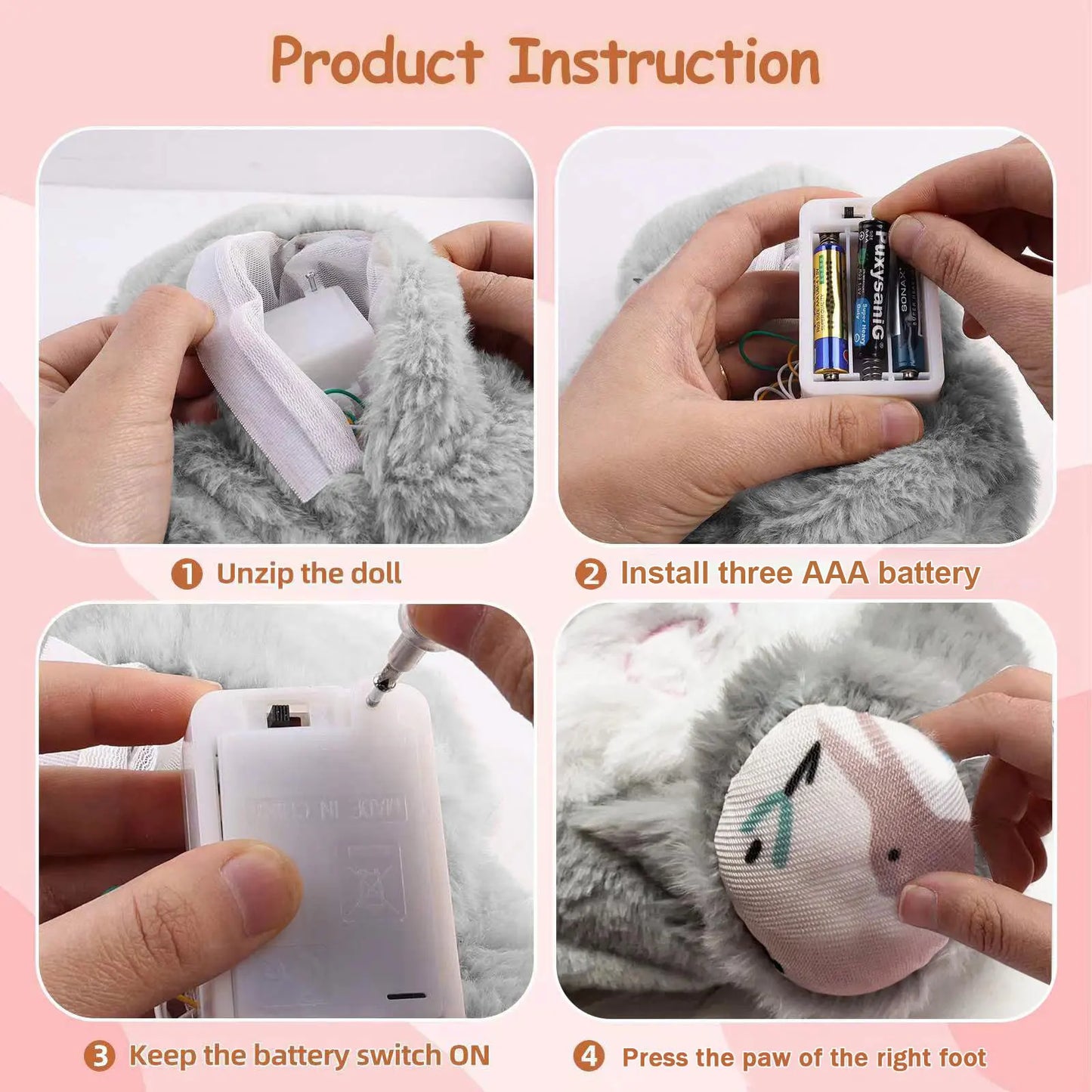Cuddly Soft Rabbit Toy for Baby Relaxation